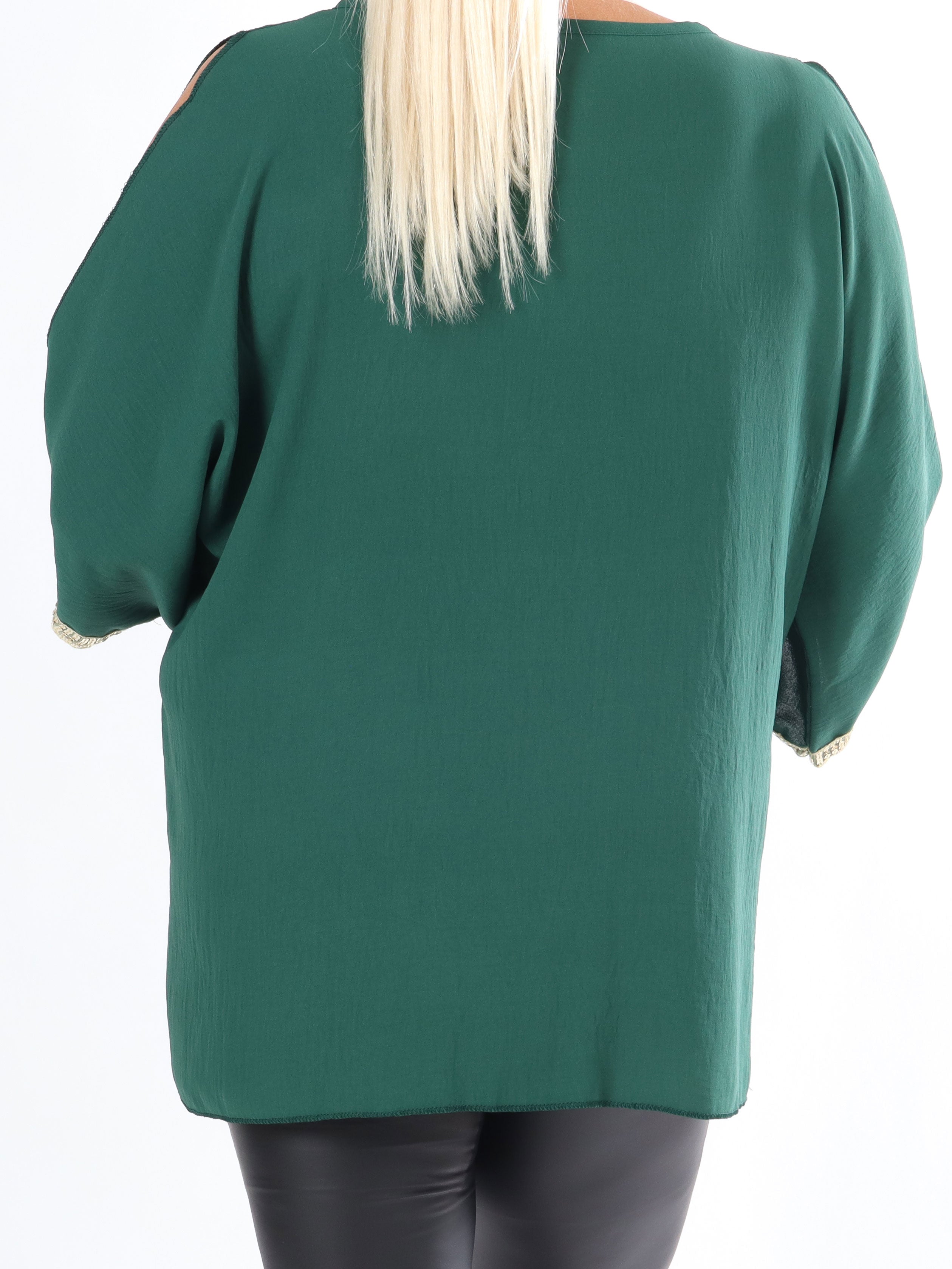Capri - Plus size tunika med pailletter